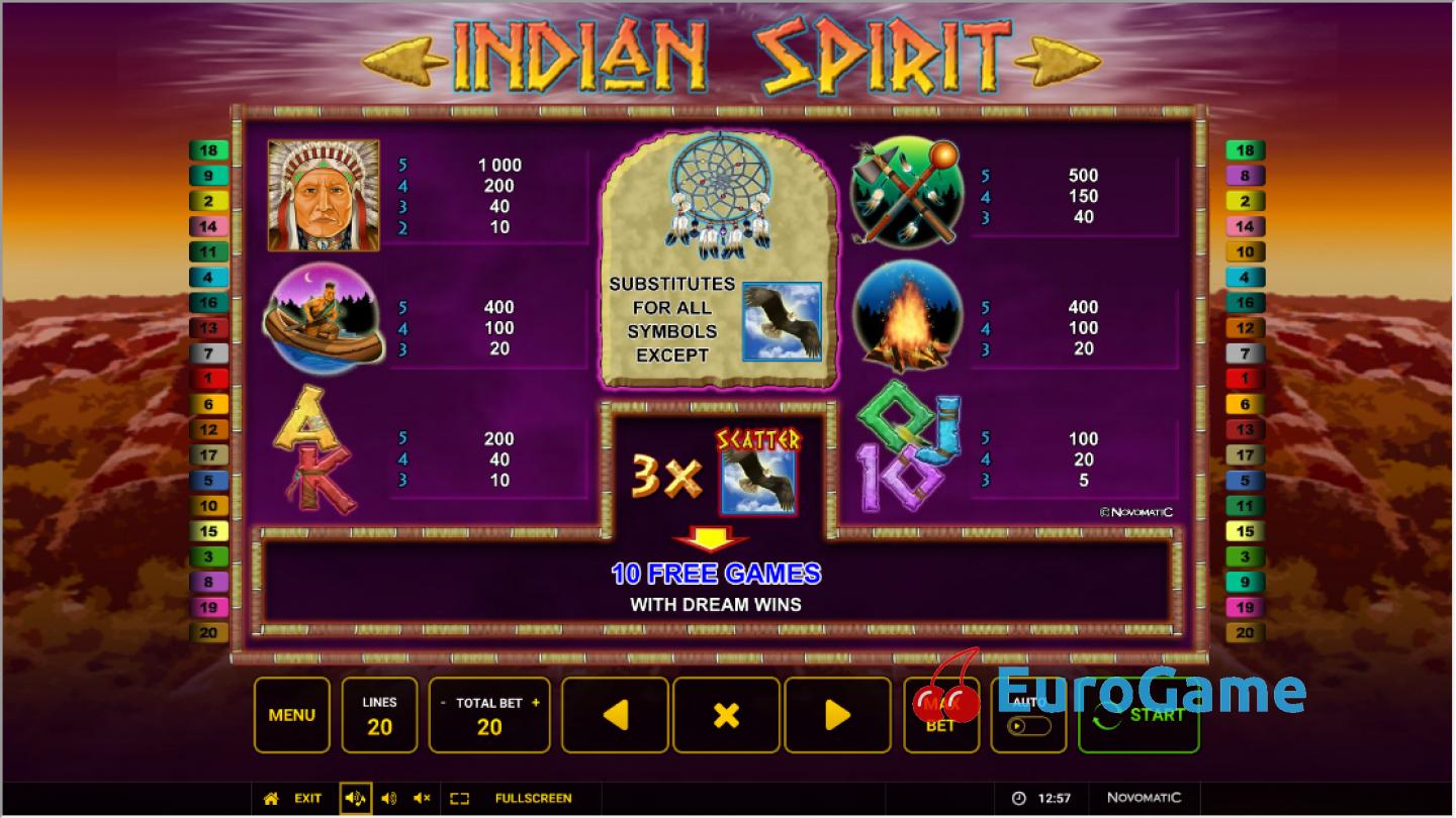 бесплатный игровой автомат Indian Spirit