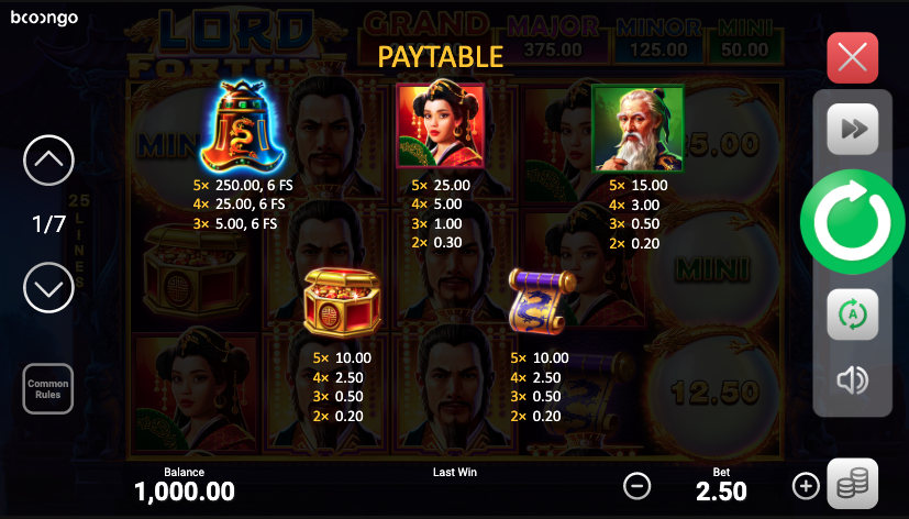 Lord Fortune: Hold and Win - Slide №2 | Slot machines EuroGame